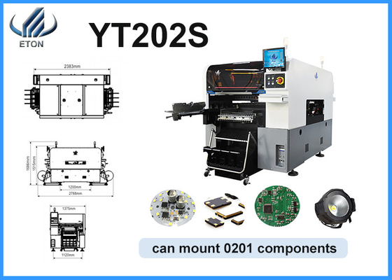 LEIDENE Productielijnoogst en Plaatsmachine 80000 CPH voor 0201 Componenten