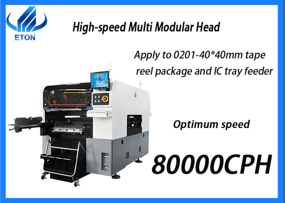 0201 SMD-montagemachine Gemiddelde snelheid 80000CPH voor BGA QFP