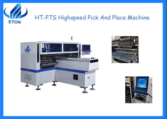 HT-F7S SMT Montage machine 68 Feeders Station 34 sproeiers voor 0,5-5 mm dikke PCB