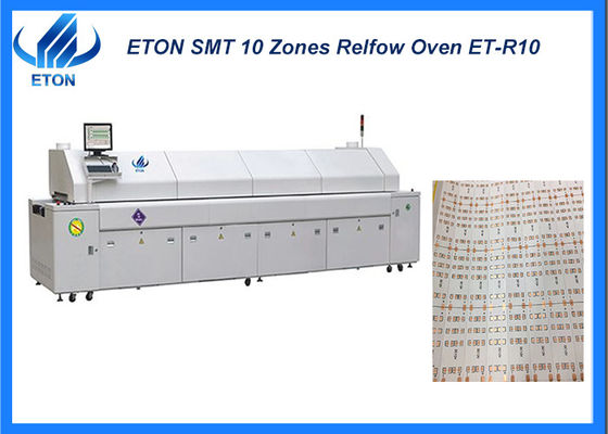 Natuurlijke luchtkoeling systeem Verwarming 10 Zones SMT reflow oven machine