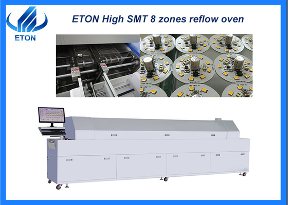 8 Zones SMT Oven met automatische afsluitingsfunctie