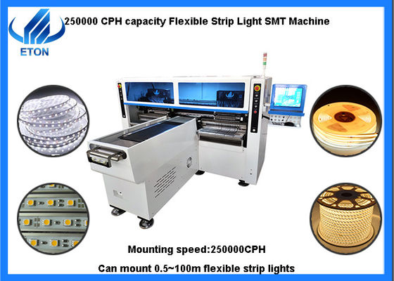 Pick And Place Machine voor flexibel strooklicht 1M - 100M 250000CPH Dubbele module koppen