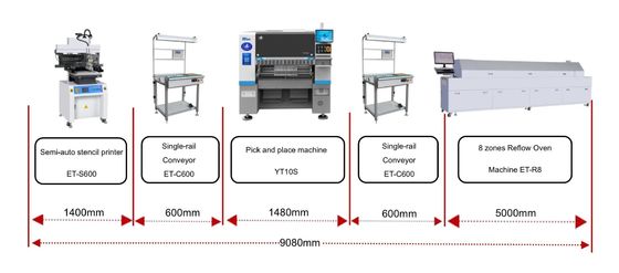 LED Display Smt Maker Machine 48000CPH In Productielijn 52 Feeder Station