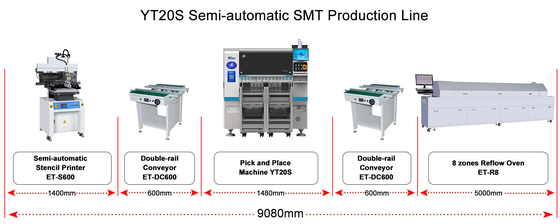 R&D Software Electrical Board Assembly 104 Feeder SMT Pick and Place Machine