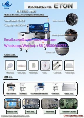 12PCS hoofdsmt die de Plaatsingsmachine opzetten van Machinewindows 7 SMT